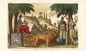Cybele, goddess of the Phrygians, in a chariot Cybele, goddess of the Phrygians, in a chariot