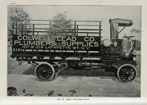 Cyclopedia of Automobile Engineering Print, 1912 Knox 4-ton Stake Truck