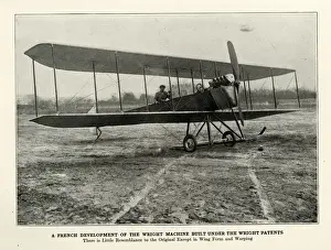 French Development of the Wright Machine Print circa 1910