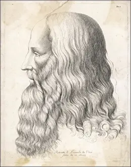 Leonardo Da Vinci Print - Profile Self-Portrait