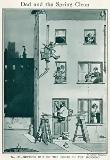 Man Doing Household Chores Prints: Dad and the Spring Clean