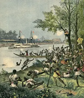 Dahomey Revolt Print: French Suppression, 1892