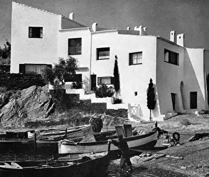 Prints of This is the house of the surrealist artist, Salvador Dali, in Port Lligat, at the foot of the Spanish Pyrenees on the Mediterranean. It was converted from four fishermens cottages Salvador Dali Prints: Salvador Dali's Port Lligat House Print, 1958