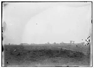 Wilbur And Orville Wright Brothers Prints: Damaged machine to the right of the launching track at the e