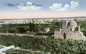 Damascus, Syria: Distance View Print circa 1910