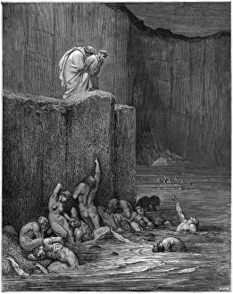 Print of Damned in Hell Scene