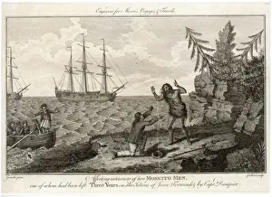 Maritime History Images Prints: Dampier in Chile