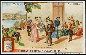 Prints of Dancing the Cueca Chile Prints: La Cueca Dancing the Cueca Print