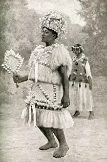 Dancer in traditional costume, Tahiti, French Polynesia Dancer in traditional costume, Tahiti, French Polynesia