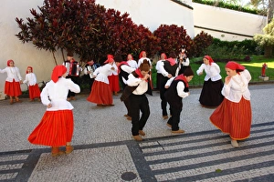 Dancers from Campanario, in Funchal, Madeira Dancers from Campanario, in Funchal, Madeira