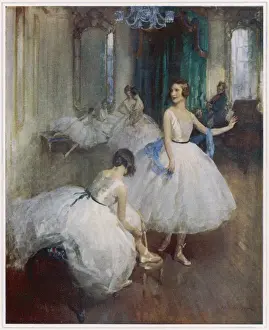 Early 20th Century Dance History Prints: The Dancing Lesson by W. E. Webster