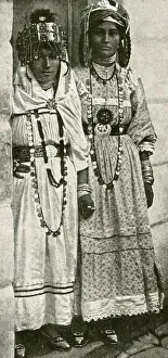 Two dancing women of Algeria, North Africa Two dancing women of Algeria, North Africa