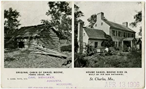 Daniel Boones Cabin and the house in which he died Daniel Boones Cabin and the house in which he died