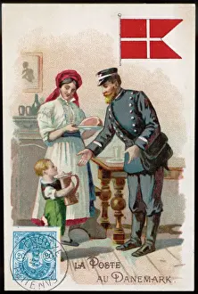 Vintage Postal Worker Prints: Danish Postman