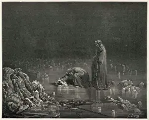 Dante and Virgil on Ice Print