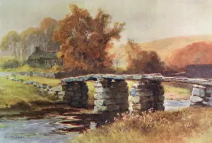 Postbridge Prints: Dartmoor - Clapper Bridge Print, circa 1910