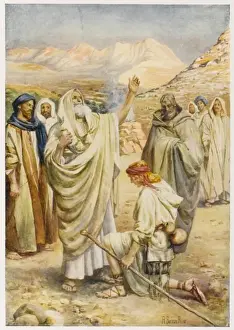 David Anointed Print - A Young Shepherd Recognised as Future King