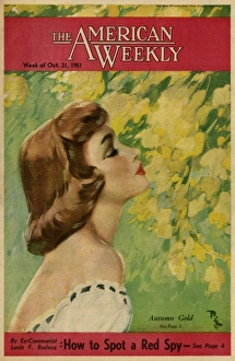 David Wright woman smelling yellow flowers David Wright woman smelling yellow flowers