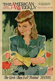 David Wright woman with yellow gloves in a garden David Wright woman with yellow gloves in a garden