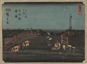 Woodblock Art Japan Prints: Dawn at Nihonbashi