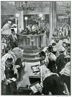 Day of Atonement at Houndsditch Synagogue, London 1901 Day of Atonement at Houndsditch Synagogue, London 1901