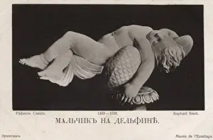 Prints of Dead boy on a Dolphin by Raphael (Raffaello Sanzio da Urbino) (1483-1520) - Italian painter and architect of the High Renaissance Famous Works Of Raphael Prints: Raphael's Dead Boy on a Dolphin Print, 16th century