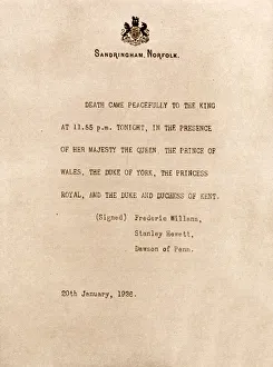 Death of King George V - the last bulletin Death of King George V - the last bulletin