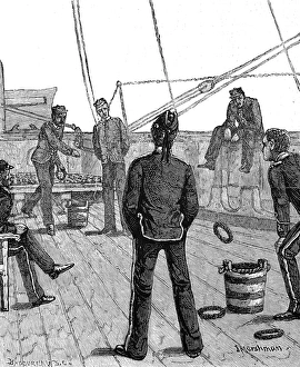 Deck Quoits on board a Troopship, 1876 Deck Quoits on board a Troopship, 1876