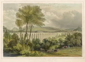 Victorian Engineering Landmarks Prints: Dee Viaduct / Llangollen
