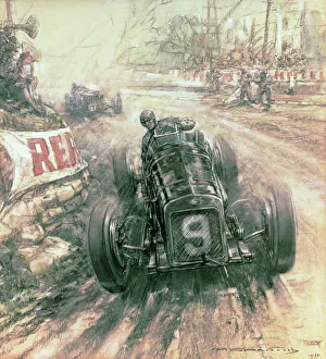 Delage car driven by R J Seaman at the Isle of Man Delage car driven by R J Seaman at the Isle of Man