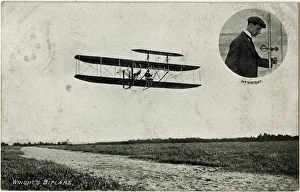 A demonstration flight of Wrights Flyer - France A demonstration flight of Wrights Flyer - France