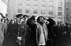 Demonstration in London -- the man with his arms raised is probably Sid Rawle (1945-2010) Demonstration in London -- the man with his arms raised is probably Sid Rawle (1945-2010)