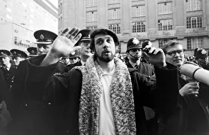 Demonstration in London -- the man at the centre is probably Sid Rawle (1945-2010) Demonstration in London -- the man at the centre is probably Sid Rawle (1945-2010)