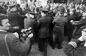 Demonstration outside Gamages department store, Holborn, London Demonstration outside Gamages department store, Holborn, London
