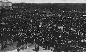 Demonstration of revolutionaries, Petrograd, Russia Demonstration of revolutionaries, Petrograd, Russia