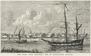 Deptford Dock Print: The Royal Dock Across the Thames