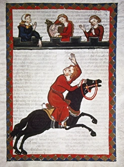 Der Wilde Alexander, poet of the 13th century, greets his be Der Wilde Alexander, poet of the 13th century, greets his be