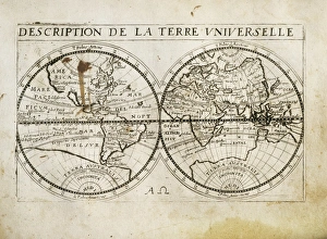 Description de la Terre Universelle (1667). Map Description de la Terre Universelle (1667). Map