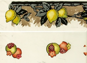 Design for Borders (Wallpaper) with fruit Design for Borders (Wallpaper) with fruit