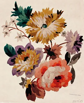 Design for Printed Textile with flowers Design for Printed Textile with flowers