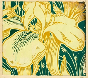 Design for Printed Textile with lilies Design for Printed Textile with lilies