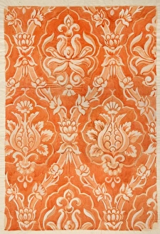 Design for Textile or Wallpaper in orange and white Design for Textile or Wallpaper in orange and white
