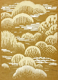 Design for Textile in white and gold Design for Textile in white and gold
