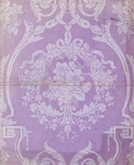 Design for Wallpaper in mauve and white Design for Wallpaper in mauve and white