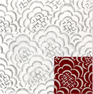 Design for Woven Textile in red and cream Design for Woven Textile in red and cream