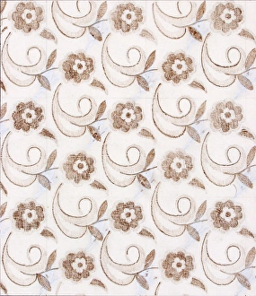 Design for Woven Textile with small brown flowers Design for Woven Textile with small brown flowers