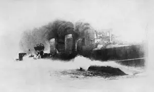 Royal Navy Destroyer Prints: Destroyer at Speed 2