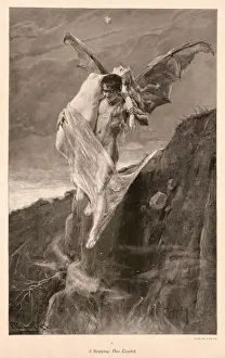 Print of a Woman and a Devil