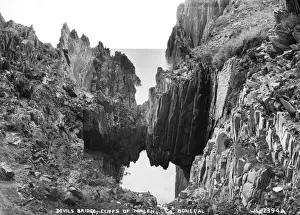 Early 20th Century Irish Photography Prints: Devils Bridge, Cliffs of Malen, Co. Donegal