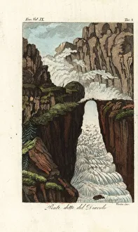 Devil's Bridge or Teufelsbruche, Switzerland, 1800s Devil's Bridge or Teufelsbruche, Switzerland, 1800s